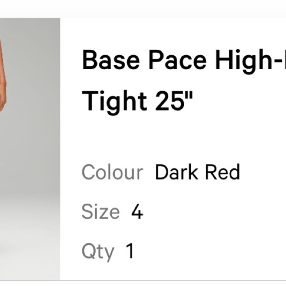 lululemon athletica Dark Red Leggings